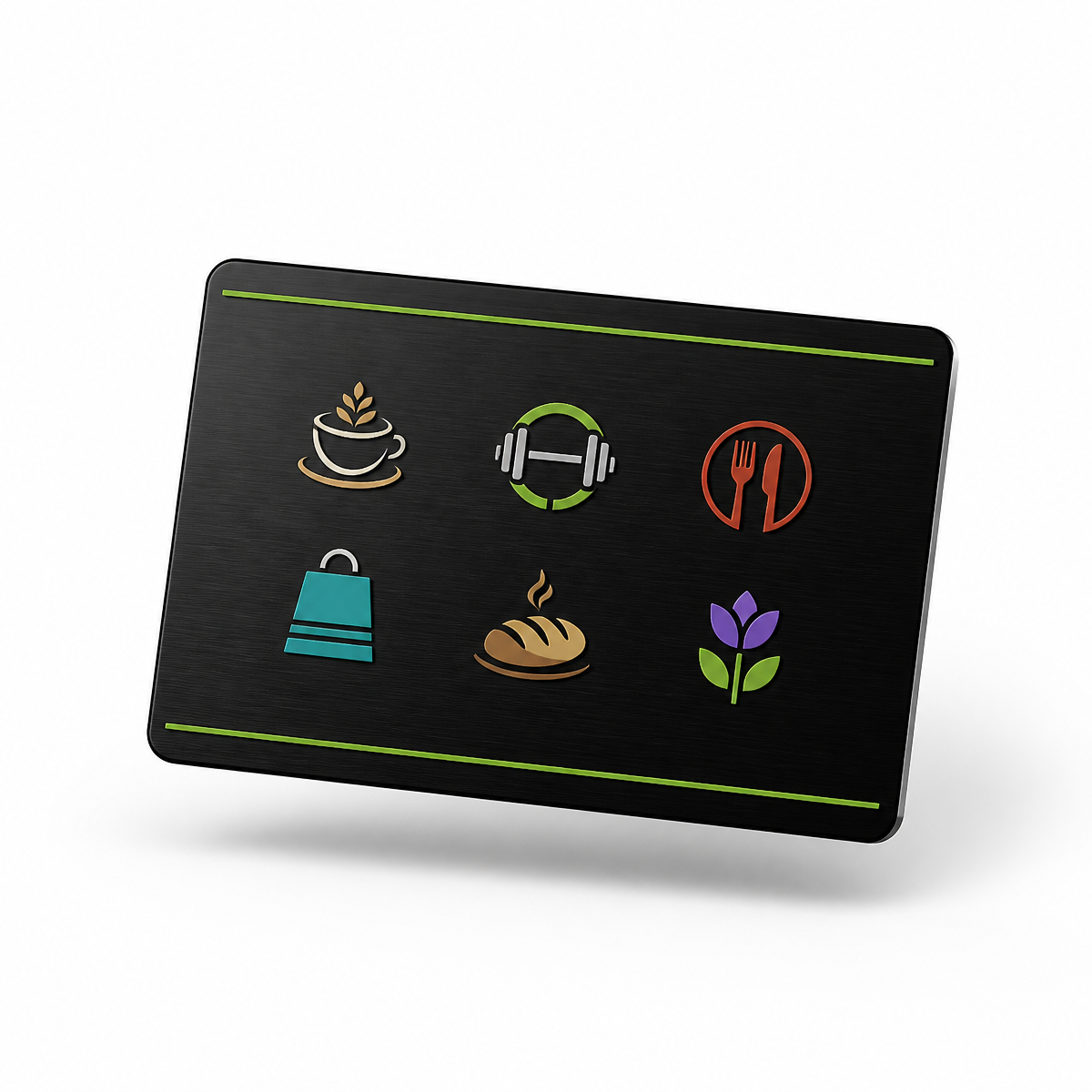 Secured Discount Card featuring merchant advertising logos